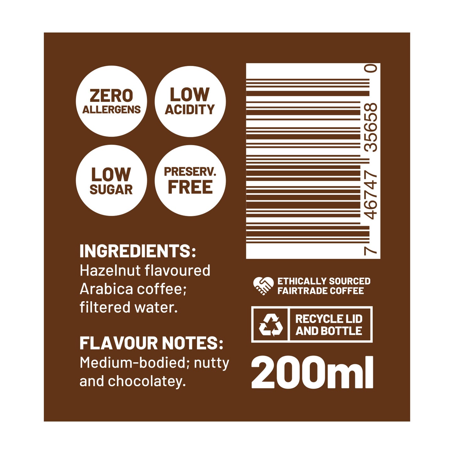 COLD BRü ENERGY COFFEE™ - Hazelnut Flavoured (200 ml 6-PACK)